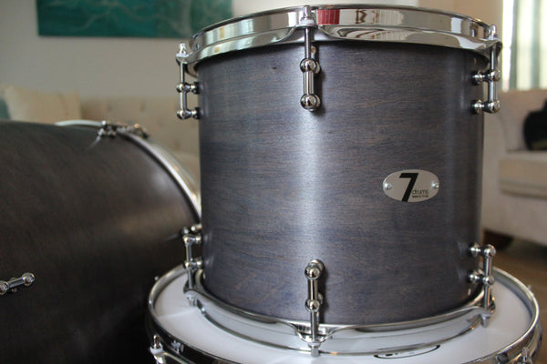 7drums 3 Piece Kit | Texas Aged Summit Blue Stain | Chrome | Tube Lugs