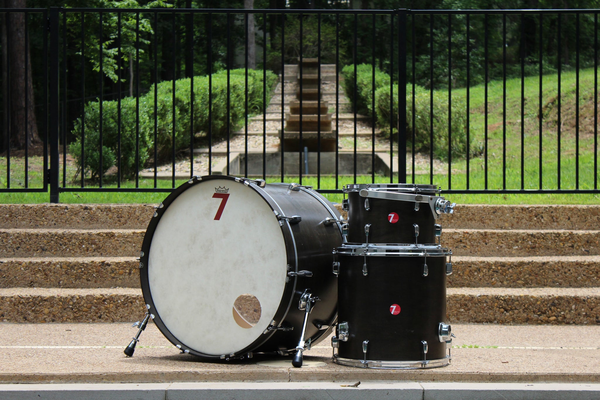 7drums "Texas Series" 3 Piece Kit | Texas Aged Ebony Stain | Chrome