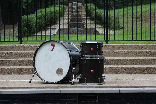 7drums "Texas Series" 3 Piece Kit | Texas Aged Ebony Stain | Chrome
