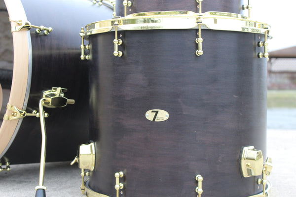 7drums 3 Piece Kit | Texas Aged Ebony Stain | Brass | Tube