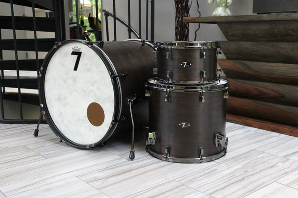 7drums 3 Piece Kit | Texas Aged Ebony Stain | Black Nickel