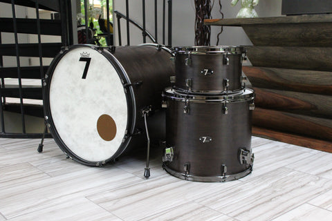 7drums 3 Piece Kit | Texas Aged Ebony Stain | Black Nickel