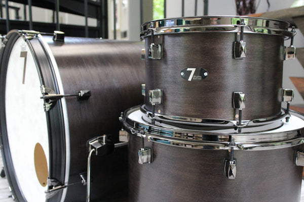7drums 3 Piece Kit | Texas Aged Ebony Stain | Black Nickel