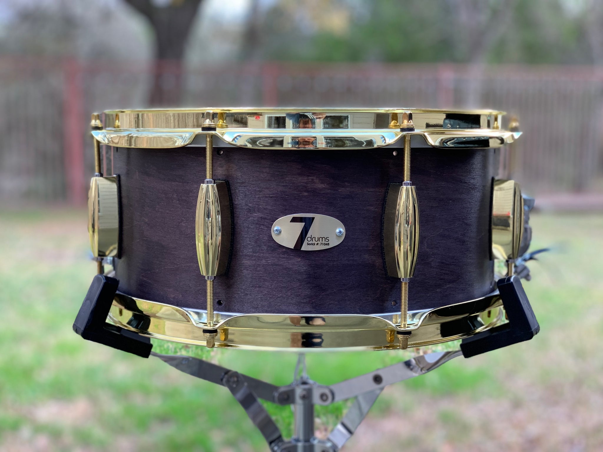 7drums 6.5x14 Snare Drum | Texas Aged Rustic Stain | Brass