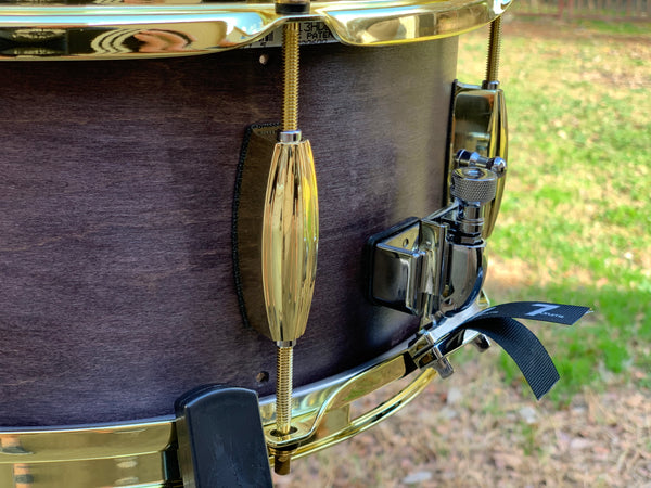 7drums 6.5x14 Snare Drum | Texas Aged Rustic Stain | Brass