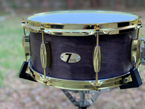 7drums 6.5x14 Snare Drum | Texas Aged Rustic Stain | Brass
