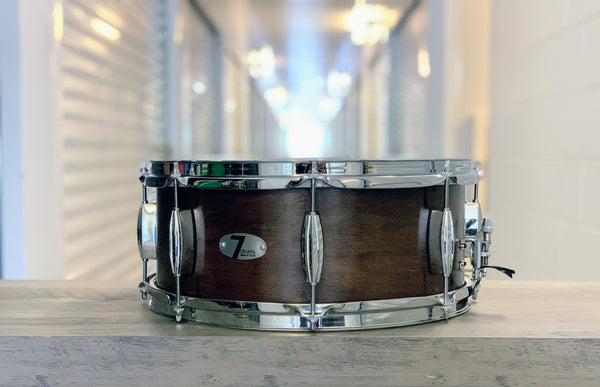 7drums 6.5x14 Snare Drum | Texas Aged Rustic Stain | Chrome