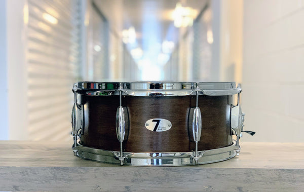 7drums 6.5x14 Snare Drum | Texas Aged Rustic Stain | Chrome