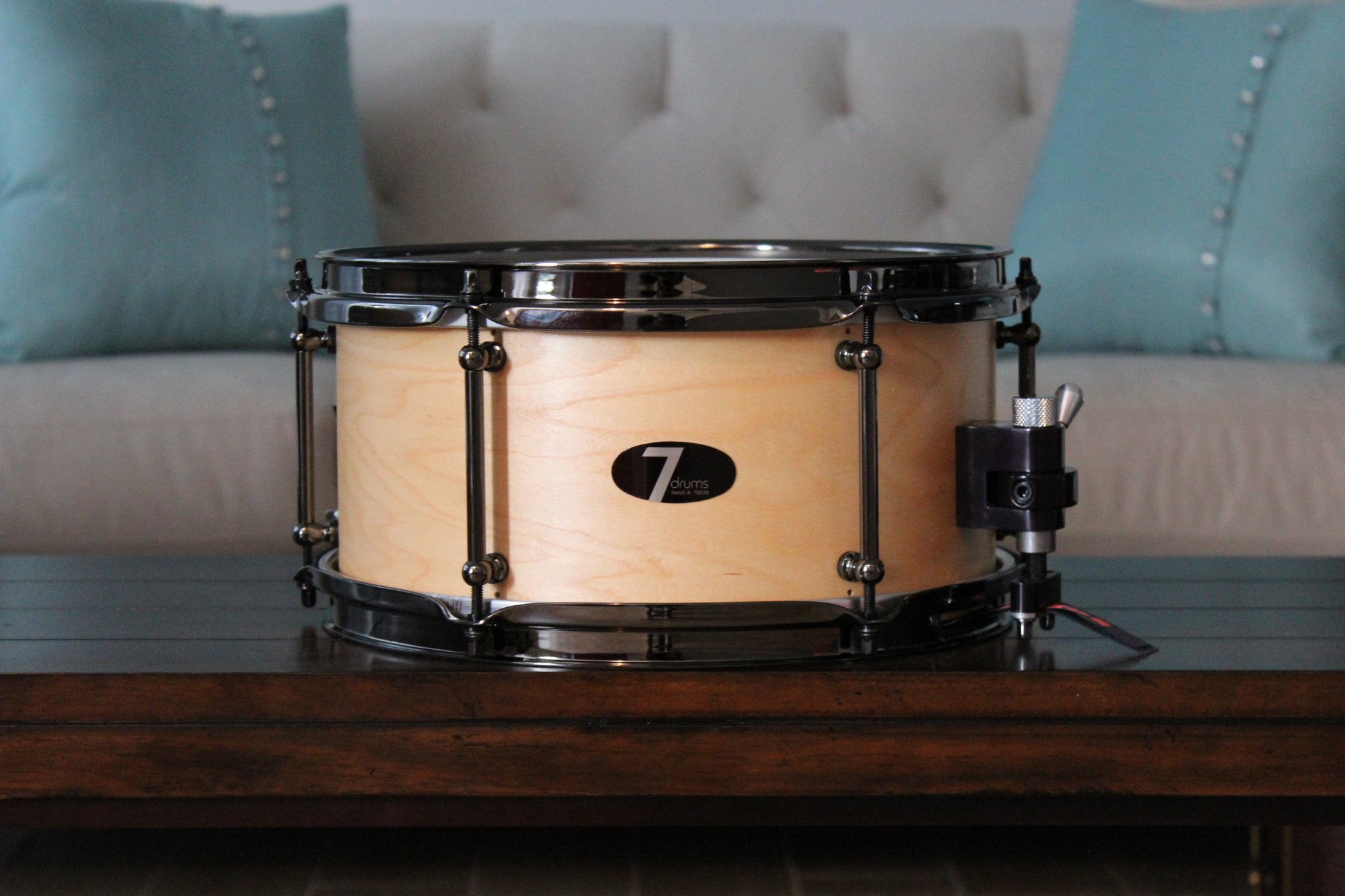 7drums 6x12 "Napoleon" Snare Drum | Natural Stain | Black Nickel | Tube Lugs