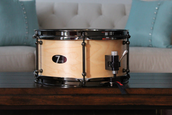 7drums 6x12 "Napoleon" Snare Drum | Natural Stain | Black Nickel | Tube Lugs