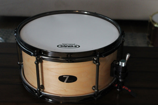 7drums 6x12 "Napoleon" Snare Drum | Natural Stain | Black Nickel | Tube Lugs
