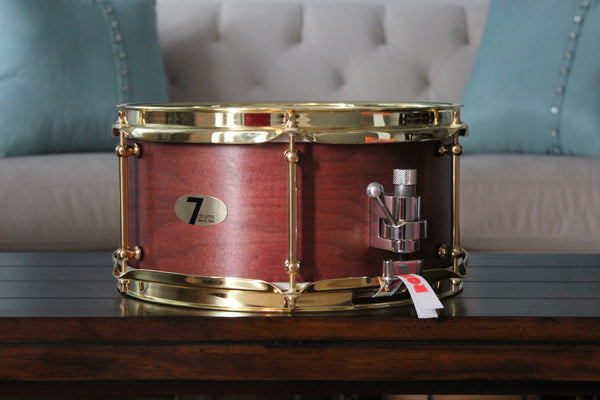 7drums 6x12 "Napoleon" Snare Drum | Texas Aged Red Stain | Brass | Tube Lugs