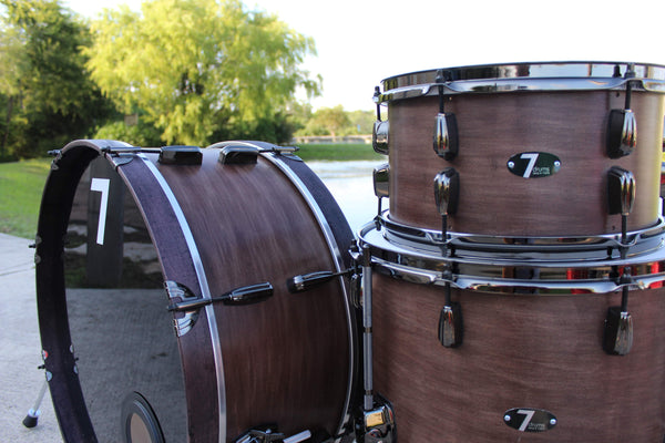 7drums 3 Piece Club Kit | Texas Aged Rustic Stain | Black Nickel