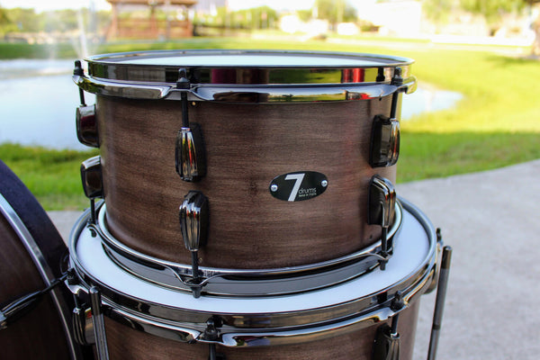 7drums 3 Piece Club Kit | Texas Aged Rustic Stain | Black Nickel