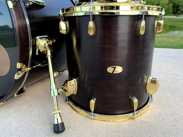 7drums 3 Piece Kit | Texas Aged Ebony Stain | Brass