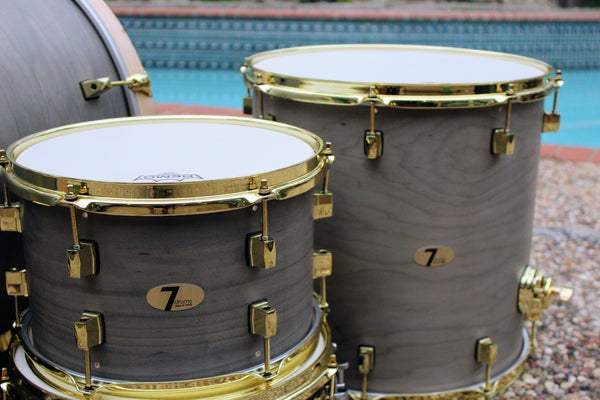7drums 3 Piece Kit | Texas Aged Smoke Stain | Brass