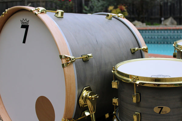 7drums 3 Piece Kit | Texas Aged Smoke Stain | Brass