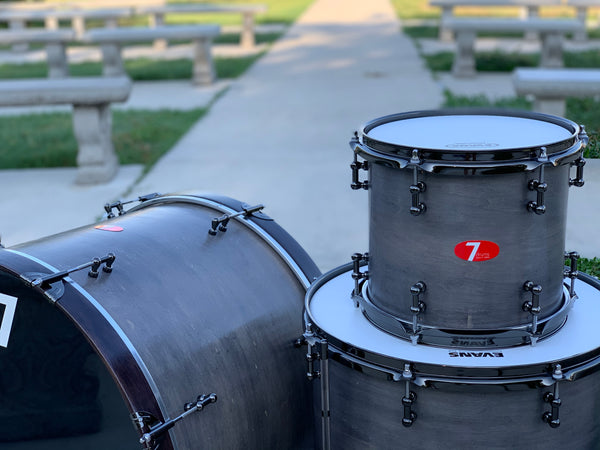 7drums "Thunder" 3 Piece Kit | Texas Aged Smoke Stain | Black Nickel