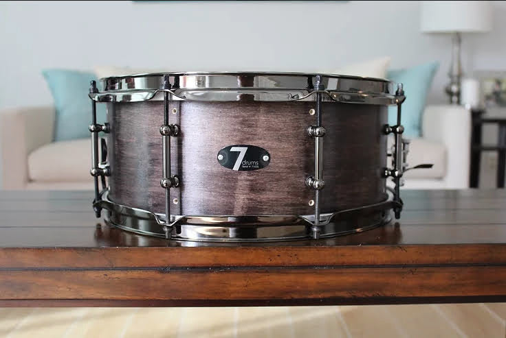 7drums 6x12 "Napoleon" Snare Drum | Texas Aged Ebony Stain | Black Nickel