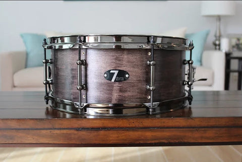 7drums 6x12 "Napoleon" Snare Drum | Texas Aged Ebony Stain | Black Nickel