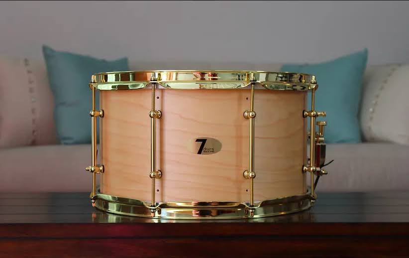 7drums 8x14 "Goliath" Snare Drum | Texas Aged Natural Stain | Brass