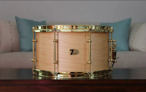 7drums 8x14 "Goliath" Snare Drum | Texas Aged Natural Stain | Brass
