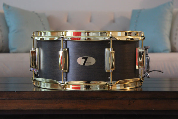 7drums 6.5x14 Snare Drum | Texas Aged Ebony Stain | Brass