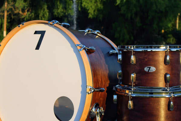 7drums "Texas Series" 3 Piece Kit | Texas Aged Rustic Stain | Chrome