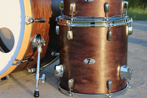 7drums "Texas Series" 3 Piece Kit | Texas Aged Rustic Stain | Chrome