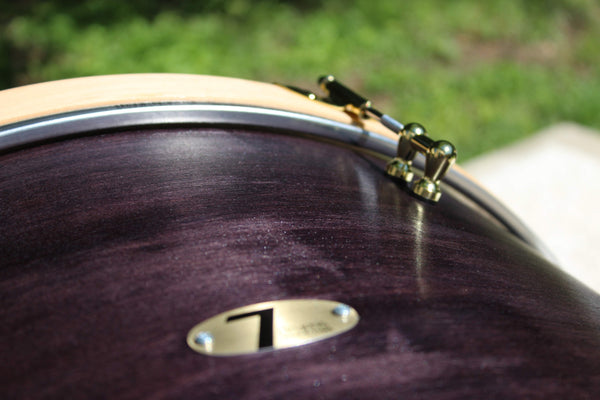 7drums "Texas Series" 4 Piece Kit | Texas Aged Ebony Stain | Brass