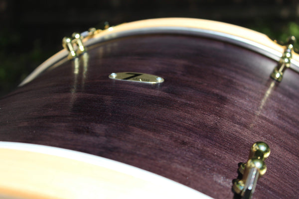 7drums "Texas Series" 4 Piece Kit | Texas Aged Ebony Stain | Brass