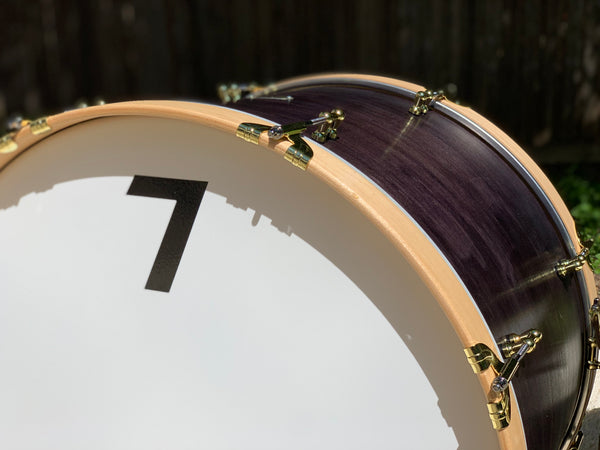 7drums "Texas Series" 4 Piece Kit | Texas Aged Ebony Stain | Brass