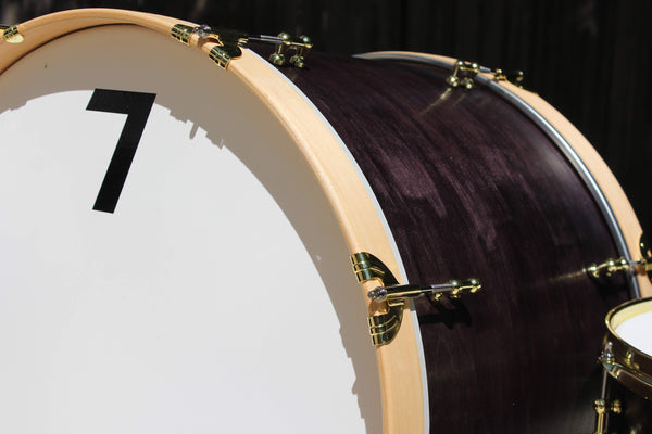 7drums "Texas Series" 4 Piece Kit | Texas Aged Ebony Stain | Brass