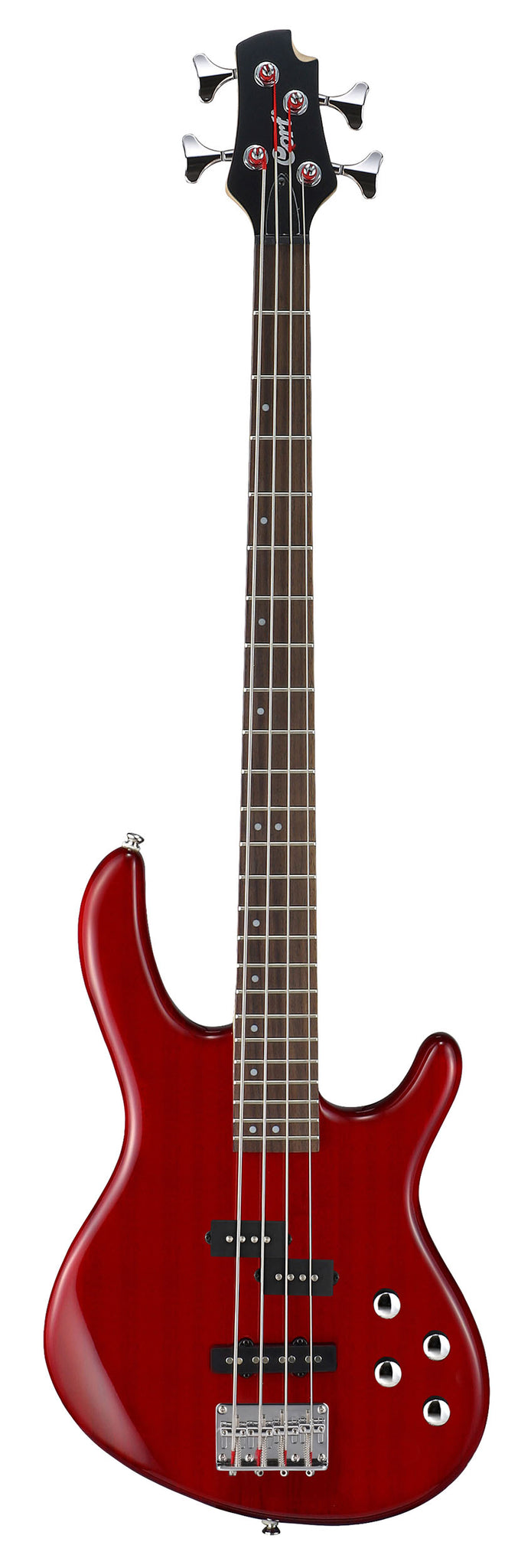 Cort ACTIONBASSPLUSTR Action Bass Guitar Trans Red