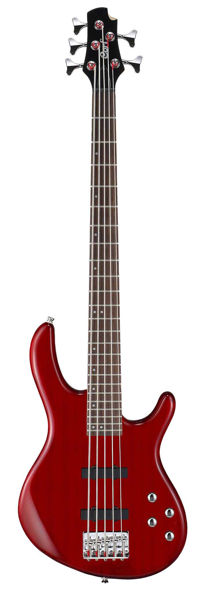 Cort ACTIONBASSVPLUSTR Action 5 String Bass Guitar Trans Red