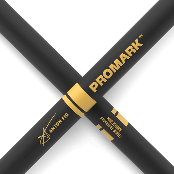 Promark Anton Fig ActiveGrip Hickory Round Drumsticks - Wood Tip