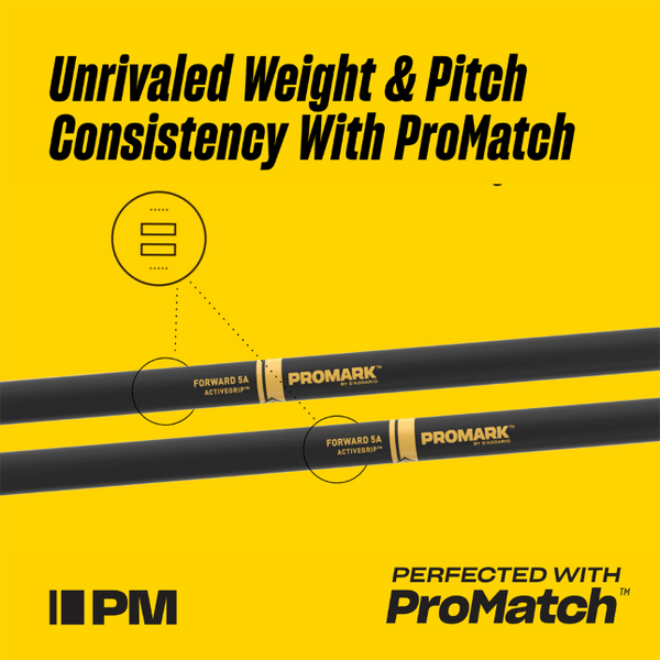 Promark Anton Fig ActiveGrip Hickory Round Drumsticks - Wood Tip