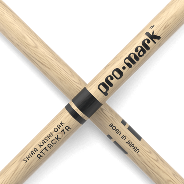 Promark Classic Attack 7A Shira Kashi Oak Drumstick, Oval Nylon Tip