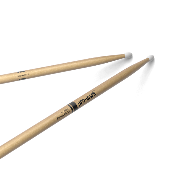 Promark Classic Forward 5B Hickory Drumstick, Oval Nylon Tip
