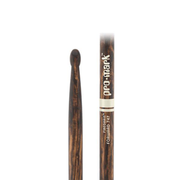 Promark Classic Forward 747 FireGrain Hickory Drumstick, Oval Wood Tip