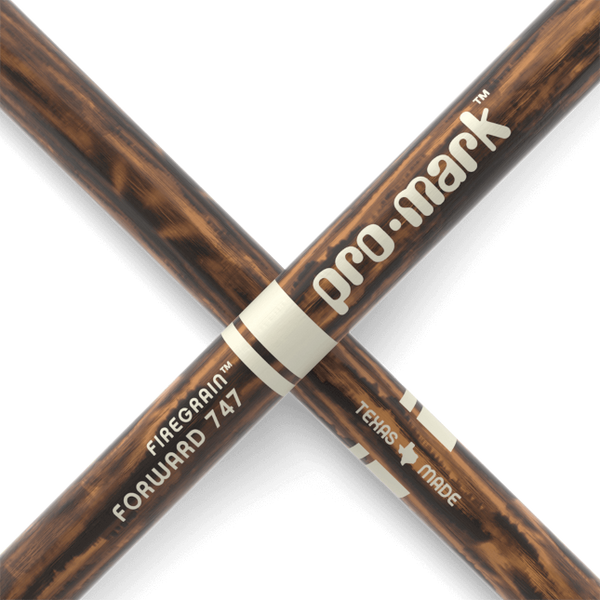 Promark Classic Forward 747 FireGrain Hickory Drumstick, Oval Wood Tip