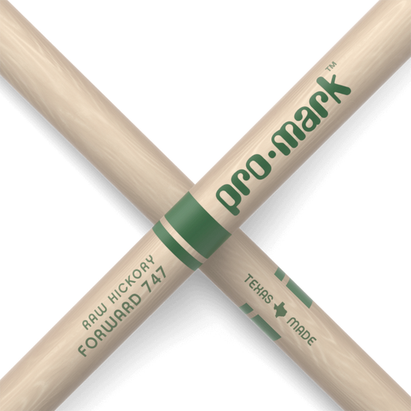 Promark Classic Forward 747 Raw Hickory Drumstick, Oval Wood Tip
