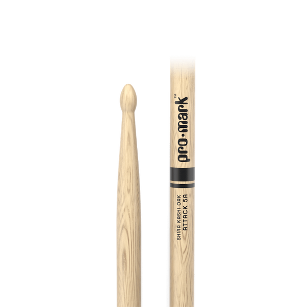 ProMark Classic Attack 5A Shira Kashi Oak Drumstick, Oval Wood Tip