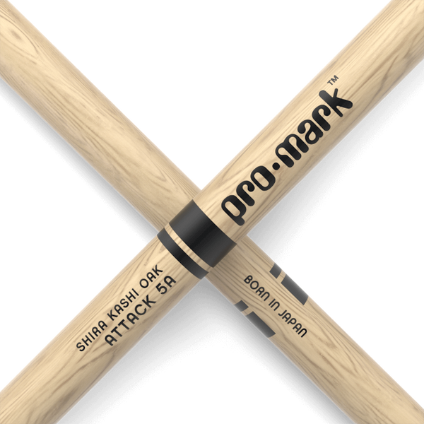 ProMark Classic Attack 5A Shira Kashi Oak Drumstick, Oval Wood Tip