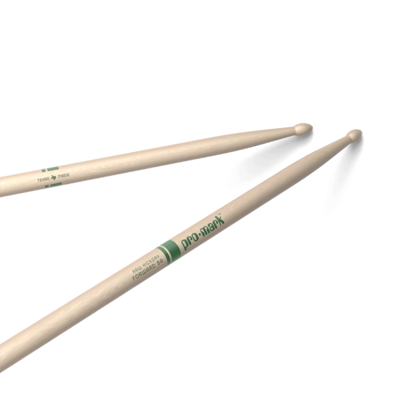 Promark Classic Forward 5A Raw Hickory Drumstick, Oval Wood Tip