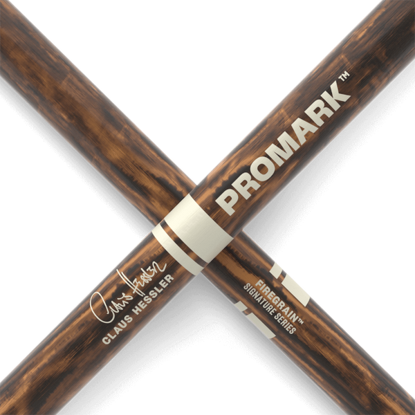 Promark Claus Hessler ActiveGrip Clear, FireGrain Hickory Drumstick, Wood Tip