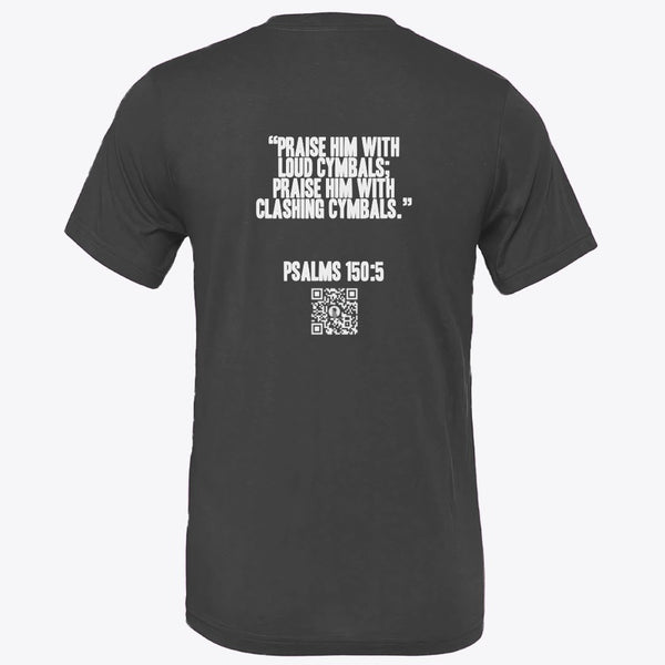 Drumstick Cross Psalms 150:5 Tee - White Label