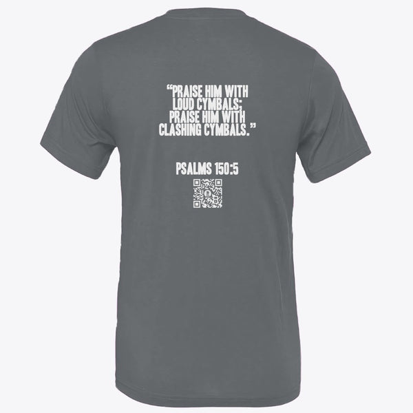 Drumstick Cross Psalms 150:5 Tee - White Label