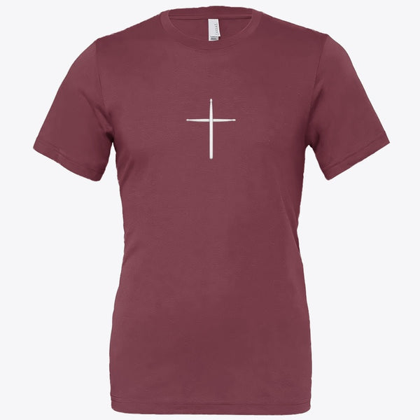Drumstick Cross Psalms 150:5 Tee - White Label