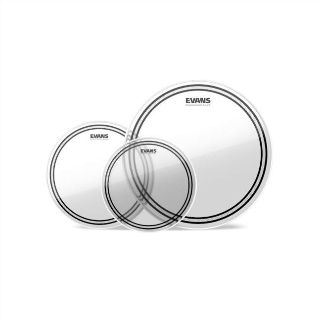 EVANS EC2S Clear Tom Batter Drumhead Pack